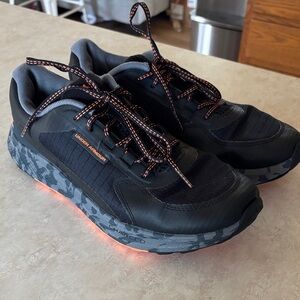 Under Armour Black and Orange Men's Athletic Sneakers